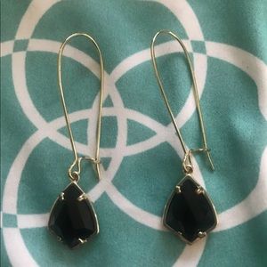 Kendra Scott black and gold earrings
